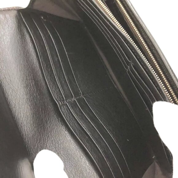 440205BK (L2) Gucci Wallet Long Interlocking Black PVC - Picture 7 of 9